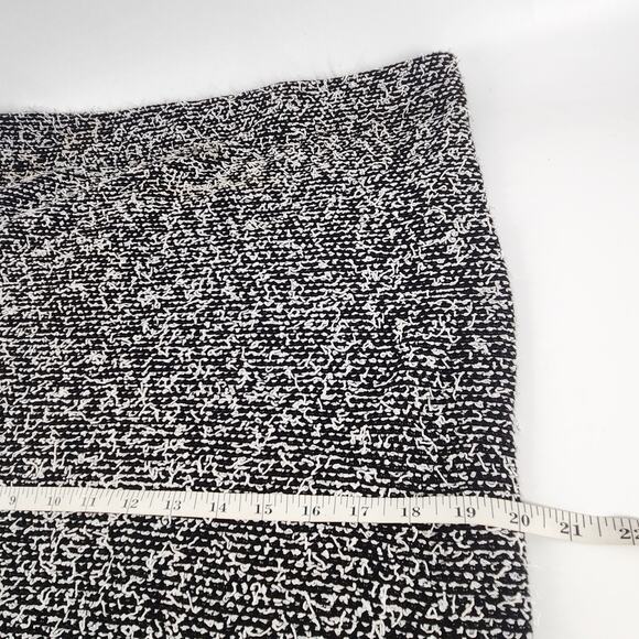 Calvin Klein Eyelash Textured Knee Length Pencil Skirt Large Black Cozy Office - Picture 6 of 7